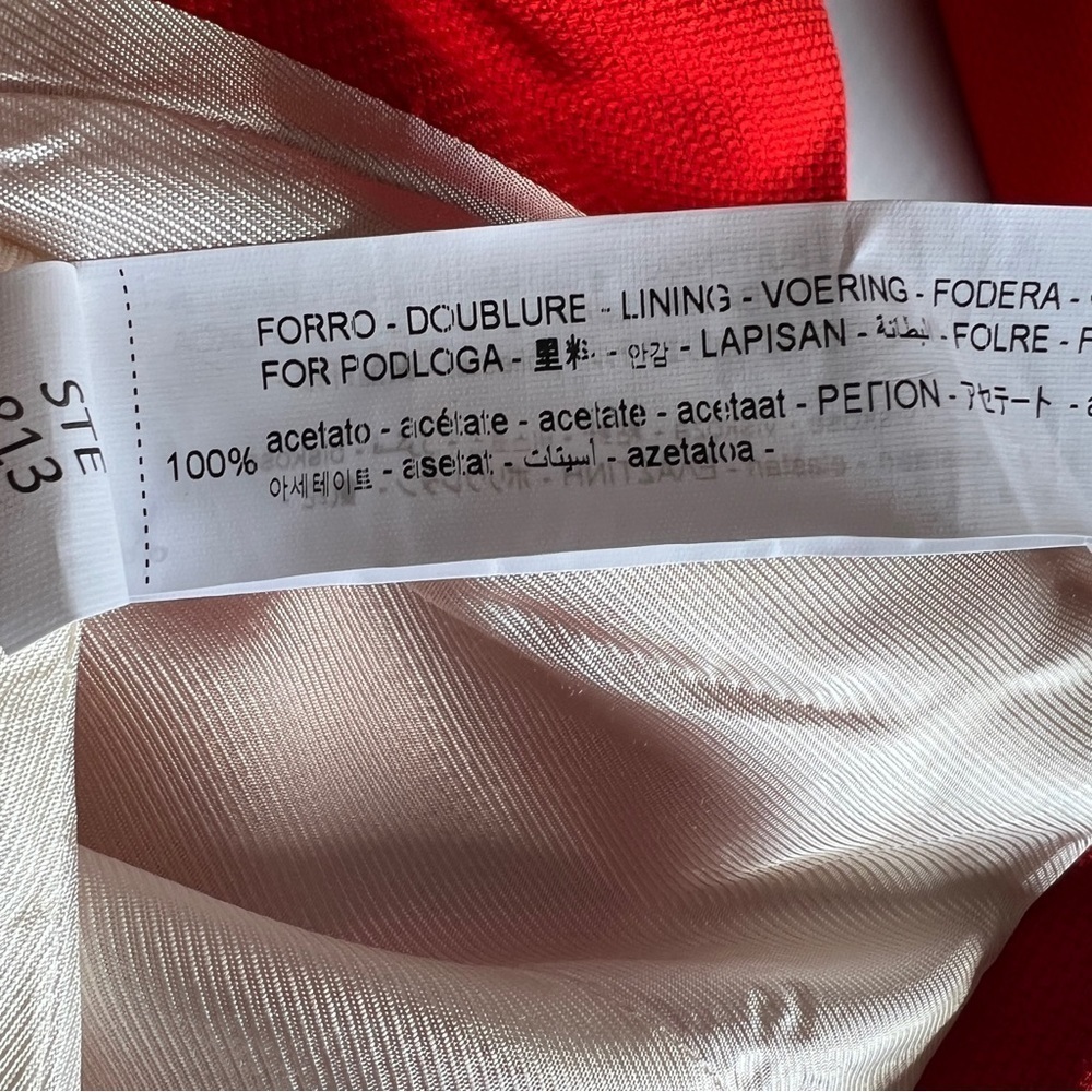ZARA DOUBLE BREASTED PIQUÉ BLAZER RED SIZE S | 3169/711/600 - Picture 8 of 8
